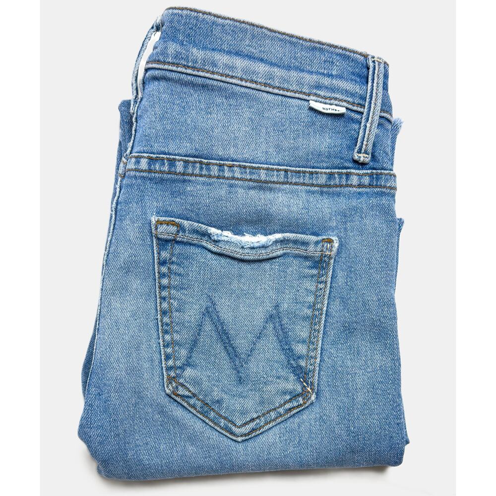 MOTHER Insider Crop Step Fray Jeans Shoot To Thrill Size 25